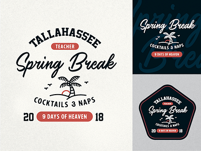 Tallahassee Spring Break badge florida palm tree spring break tallahassee