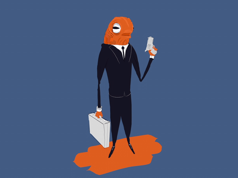 Mr fish gun jo brown mr fish nael oculus oculus rift quill quillustration vr