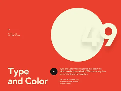 Type & Color color layout light red type typography web website