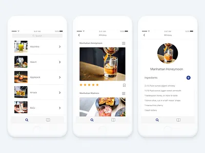 Mixit - Explore Screens discovery dranks explore search white ui