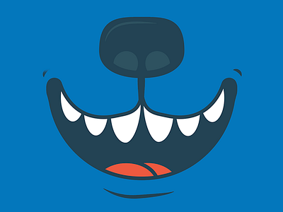 Blue Bear blue bear illustration smile teeth vector