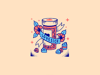 Lovesick happy valentines day valentines heart ink love medicine pills rough sketchbook sketches thumbnails