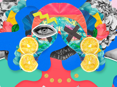 Collage FEST color dribbble eyes fashion fest flowers fruit summer
