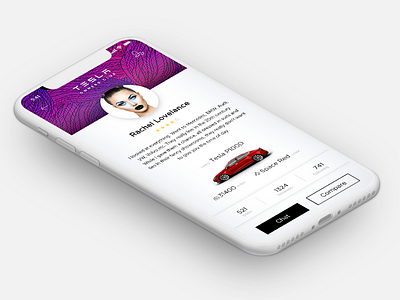 User Profile - Daily UI Challenge #006 challenge daily ui iphone x tesla user profile