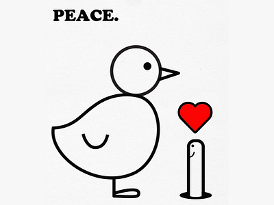 Smallest Studio PSA illustration peace playful valentines day