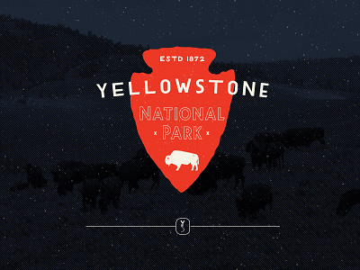 YNP Badge badge bison icons type