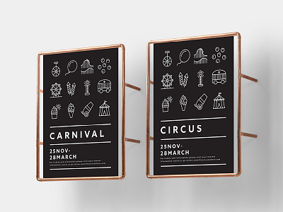 Made By Made | Line Icons – Carnival carnival circus ice cream icons illustrations infographics line icons party symbols ui ux vector