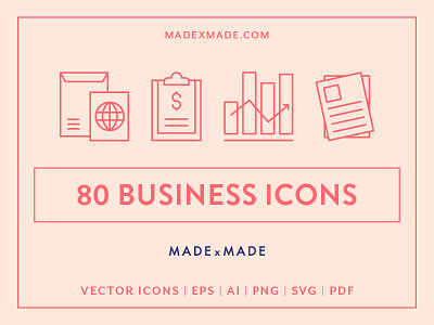 Made By Made | Line Icons – Business business commerce finance icons illustrations infographics line icons retail symbols ui ux vector