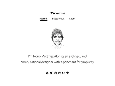 Navigation about card header landing navigation personal profile site web