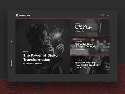 Blog Posts Concept black and white blog grid layout monochromatic ui ux visual design