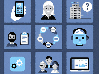 Workplace Icons ai apps dashboard performance review workplace