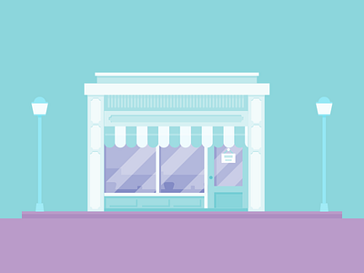 Shop flat illustration shop