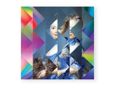 Kaleidoscope collage glitch