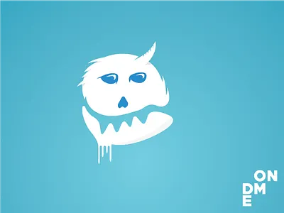 Demon character design flat illustrator skull