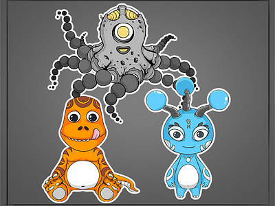 CARTOON CONCEPTS #1 aliens cartoon character concept flash photoshop vector