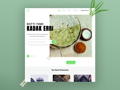 Food Website Banner banner food ui ux website