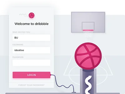 Hello Dribbblers! app dribbble hello illustration login welcome