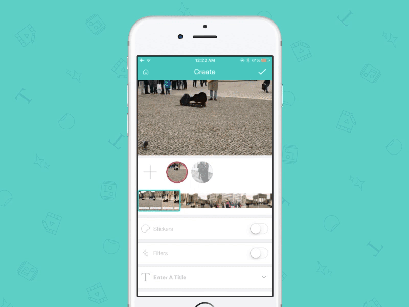 Lomotif Editor Onboarding editor gif ios iphone lomotif mockup onboarding prototype ui ux