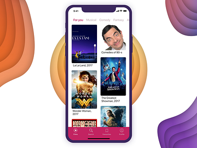 App concept app cinema ios mobile movie