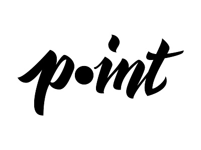 Point . branding circle lettering logo point