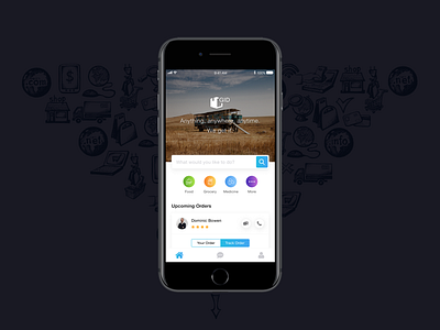 Personal assistant App design concept ios mobile app ui ux