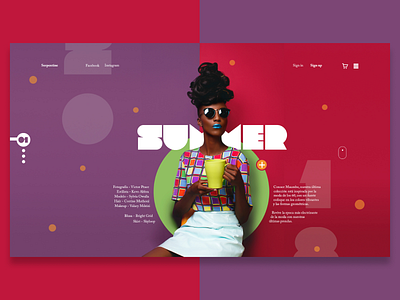 Fashion Exploration 01 art direction design fashion girl landing layout ui ux web web design