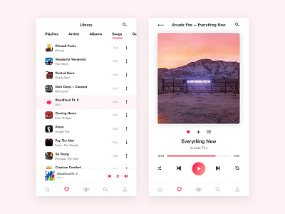 iOS Music Player Concept ios mobile music player ui ux