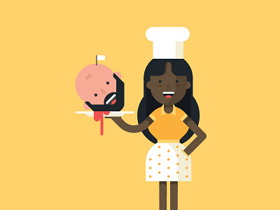 bon appetit appetit bon character cook flat food illustration