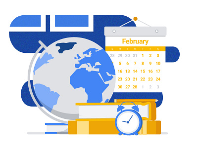 Educational Tips books calendar color education globe google illustration illustrator vector