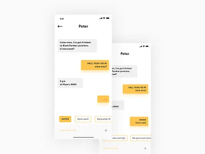 Direct Messaging — #dailyui 013 clean dailyui direct direct messaging message messenger mobile ui