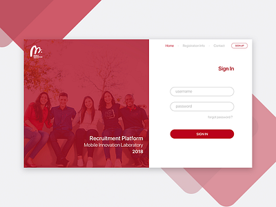 Login Form - Recruitment Web Platform form login page recruitment web