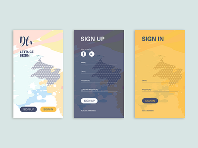 Sign Up / Log in account daily ui dailyui process sign in sign up ui