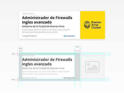 "Componente" - Portal Trabajo ad bastrap card component diseño guidelines image info job ui ux