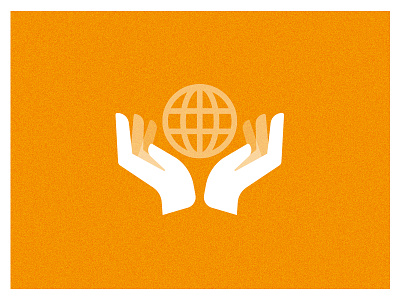 He's got the whole world... globe hands icon iconography minimalist simple vector