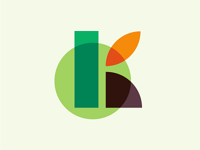K Kitchen Logo colorful food k kitchen logo plate