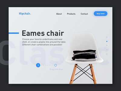 Daily UI Challenge #03 Landing Page card daily ui e commerce eames hipster landing page minimalistic shop ui ux web