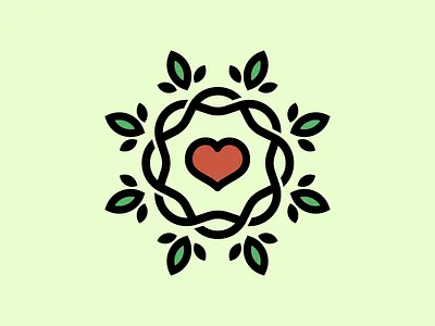 Heart Vine Logo (Un-used) crown garden heart leaves love romance tiara vine weave wedding