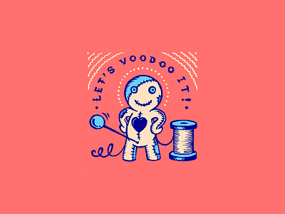 Let's Voodoo It! doll hand drawn happy valentines day love sew spool tattoo thread valentines voodoo