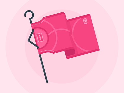 Hi there Dribbble! debut dribbble flag pink player shirt