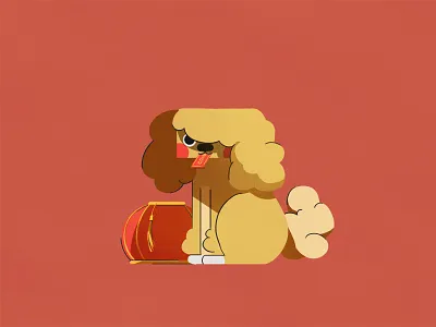 Year of the 🐶 animal character chinese new year design dog new year photoshop red