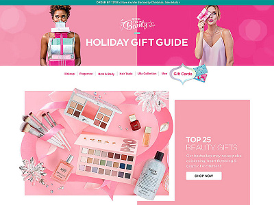 Ulta gift guide animation art direction photography responsive web design shooting direction