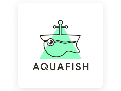 Aquafish | Logo design aquatic caprino design drones fish green jordey logo