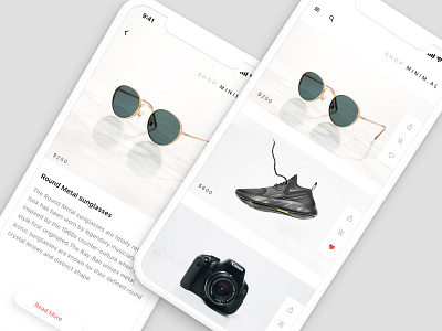 Shop Minim.al — Mock app for Flinto tutorials flinto iphone x prototype prototyping tool space app