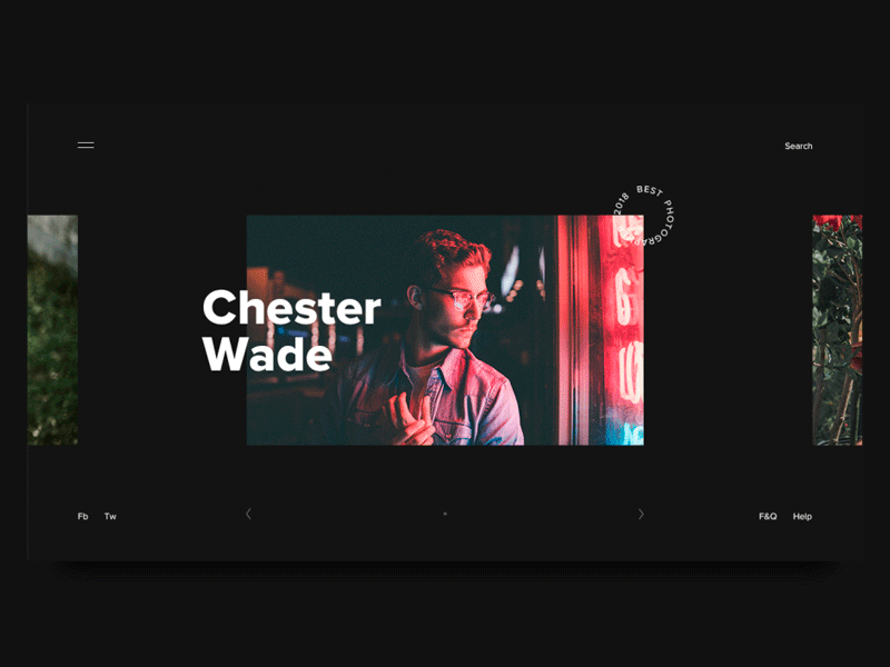 Website for photographers animation design graphic ui ux web webdesign