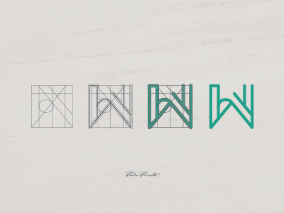 Platanus "W" brand grid letra logo logotype tipografia typography