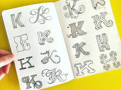 #homwork hand lettering k letters pencil style typography