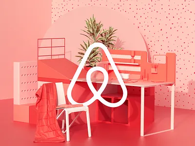 Airbnb 3d animation architecture c4d design home illustration motion set