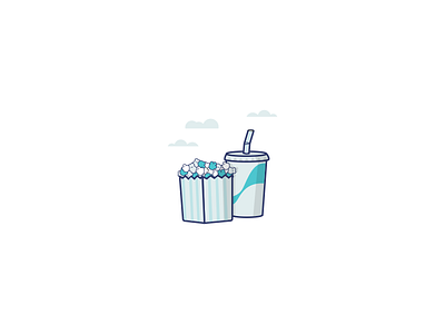 Entertainment blue cinema entertainment icon illustration movie pop corn sky soda