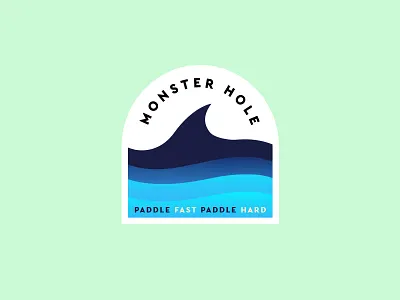 Monster Hole design florida graphic design logo patch surf vector