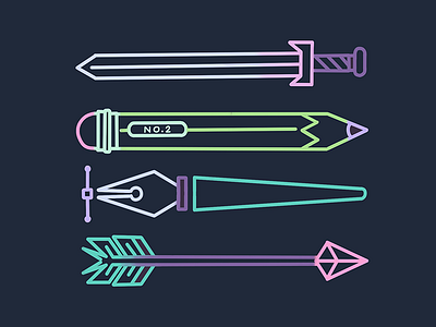 part of the pact arrow pen pencil sword tools